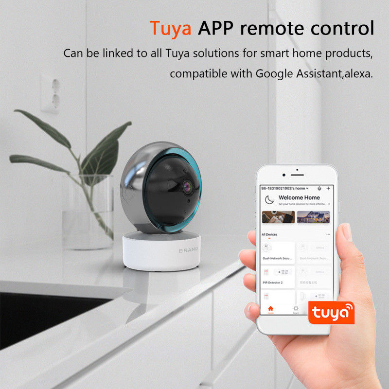 4x Zoom elettronico Tuya Smart PTZ Camera di sorveglianza CCTV WiFi per il monitoraggio interno