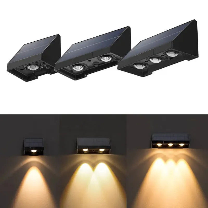 IP54 impermeabile all'aria aperta decorativa LED luce solare per parete per balcone scala di patio spot light