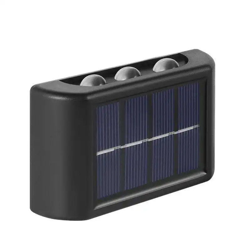 Acque resistenti 4Led 6Led Up And Down Solar Wall Light per giardino cortile luminoso