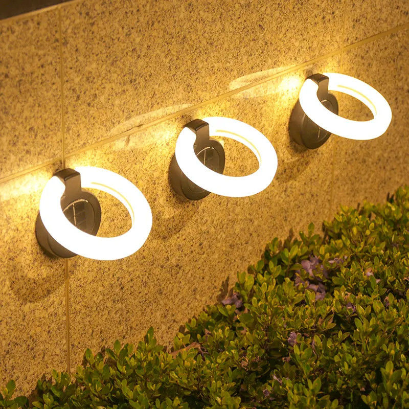 Lumiere a LED per strada solare 17 Led Lampade a parete pieghevoli per la casa all'esterno montate a parete esterna
