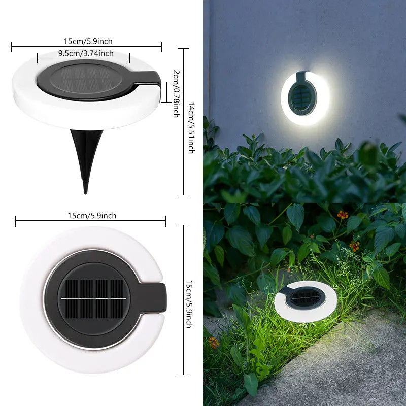 Lumiere a LED per strada solare 17 Led Lampade a parete pieghevoli per la casa all'esterno montate a parete esterna