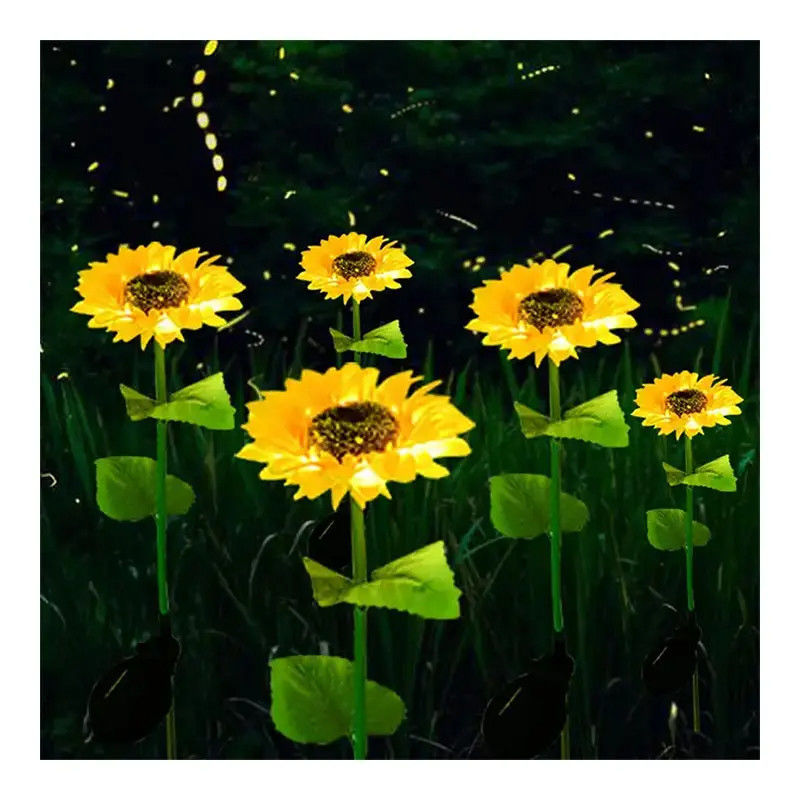 Lampada a LED solare impermeabile giardino decorativo girasole sole per cortile nel cortile