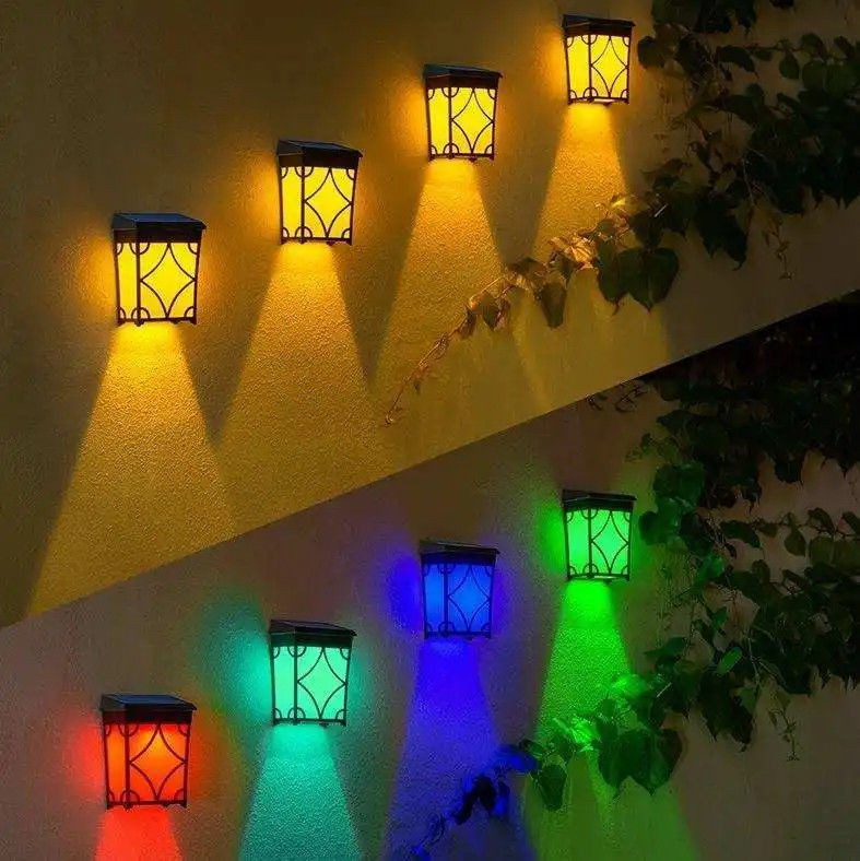 1.2V Lampada a sensore di movimento LED a tensione di ingresso per giardino esterno Lampada a parete solare impermeabile