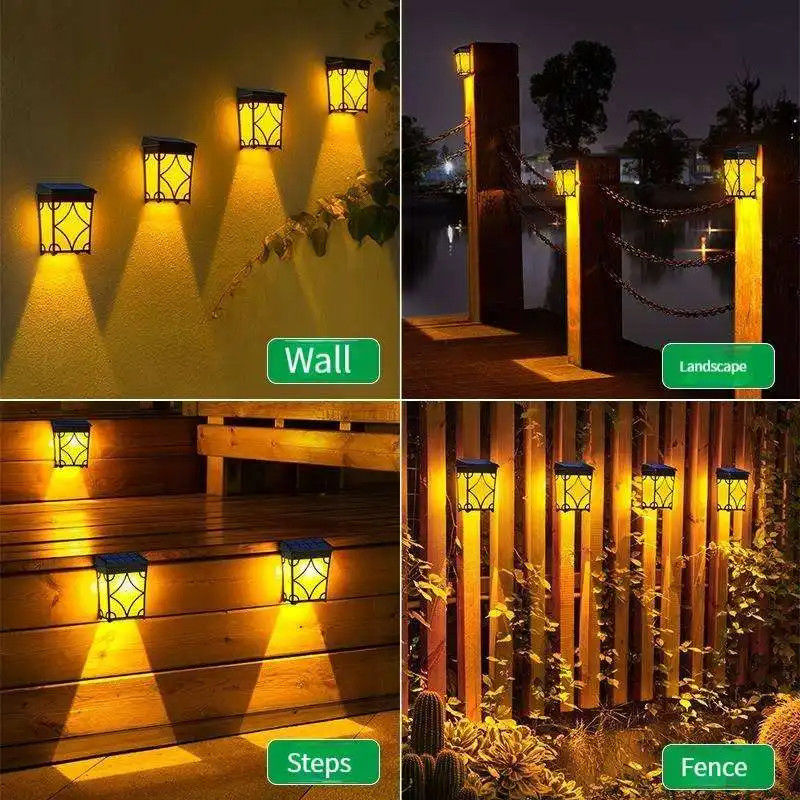 1.2V Lampada a sensore di movimento LED a tensione di ingresso per giardino esterno Lampada a parete solare impermeabile