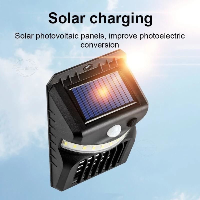 Lampada a LED per pareti di giardino solare 1000lm IP65 impermeabile PIR Sensore di movimento