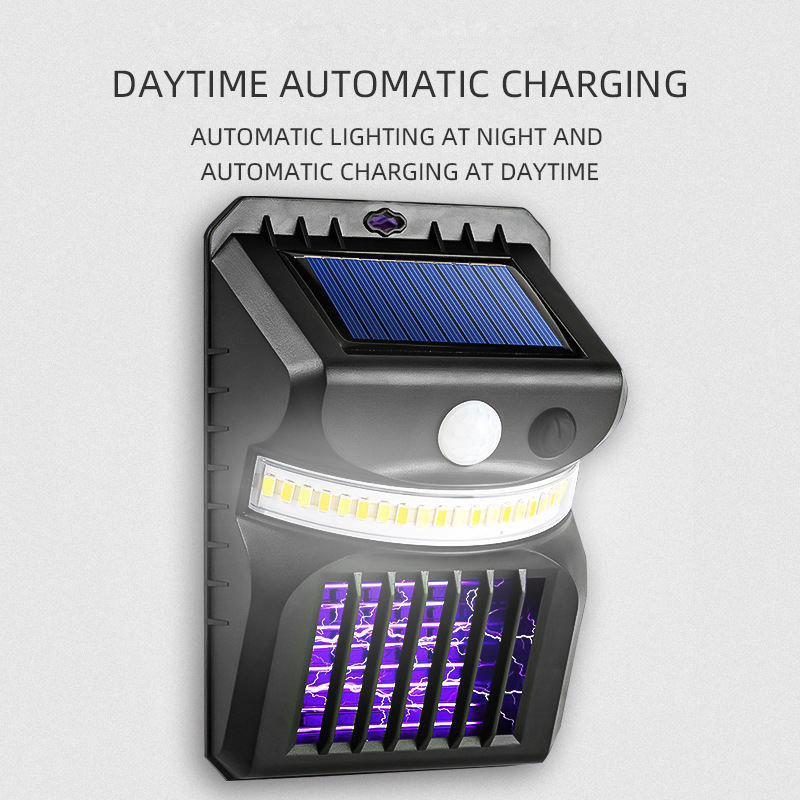 Lampada a LED per pareti di giardino solare 1000lm IP65 impermeabile PIR Sensore di movimento