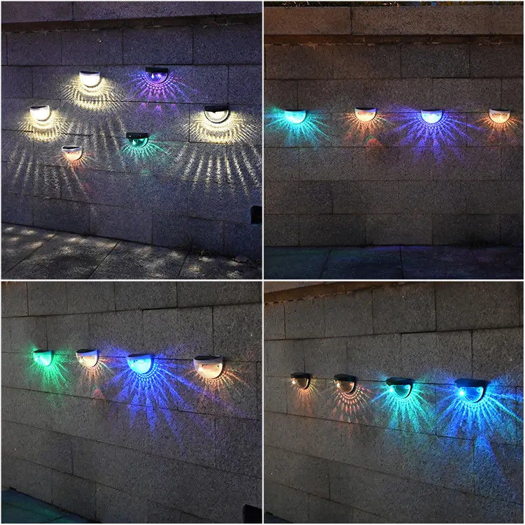 85lm/w Lampada Efficienza luminosa luce solare da giardino per cortile semicircolare decorativo