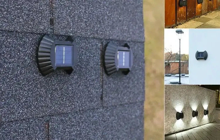 Indice di resa del colore 80 Ra Luce solare per pareti per balcone Decorazione giardino Cortile impermeabile