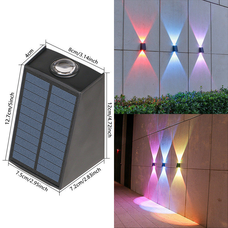 Dimensioni della lampada 12,7*4*8*12*7,2*7,5cm Luce solare per pareti per ornamenti da giardino all'aperto impermeabile