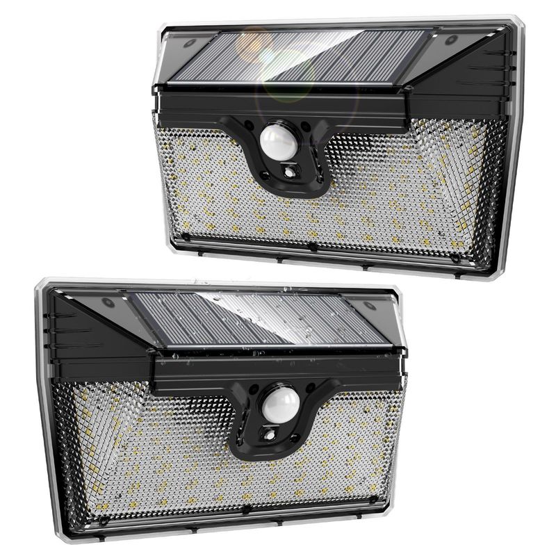 218LED Soft Cold White Solar Motion Sensing Wall Light per il giardino all'aperto Risparmio energetico
