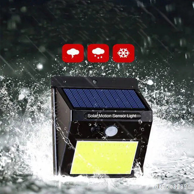 Lampada a parete solare a 20 LED impermeabile con sensore di movimento e temperatura del colore 5000K